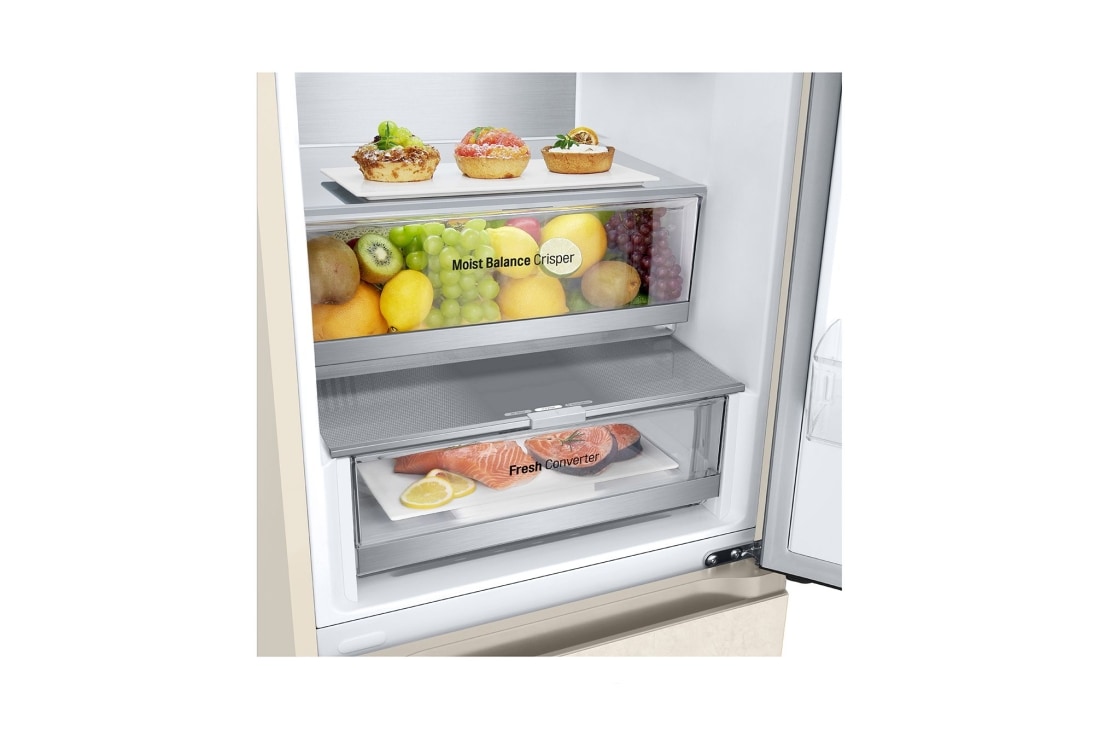 LG Холодильник LG GC-B459FEPW | 377л | DoorCooling+ | ThinQ | Бежевый, GC-B459FEPW, thumbnail 5