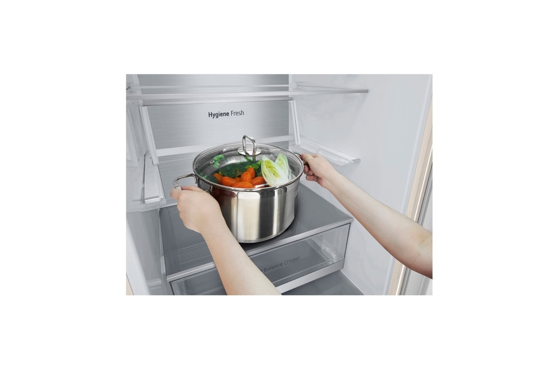 LG Холодильник LG GC-B459FEPW | 377л | DoorCooling+ | ThinQ | Бежевый, GC-B459FEPW, thumbnail 8