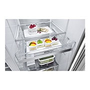 LG Холодильник LG GC-X257CAEV | 647л | InstaView Door-in-Door | Стальной, side view, GC-X257CAEV, thumbnail 14