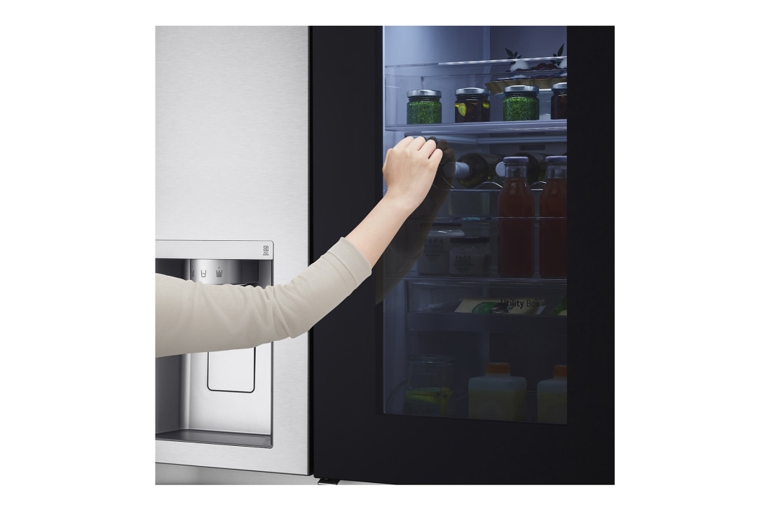 LG Холодильник LG GC-X257CAEV | 647л | InstaView Door-in-Door | Стальной, front open view, GC-X257CAEV, thumbnail 10