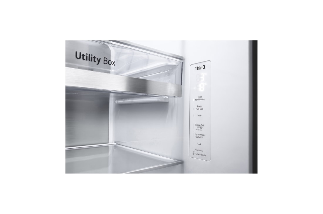 LG Холодильник LG GC-X257CAEV | 647л | InstaView Door-in-Door | Стальной, left side view, GC-X257CAEV, thumbnail 12