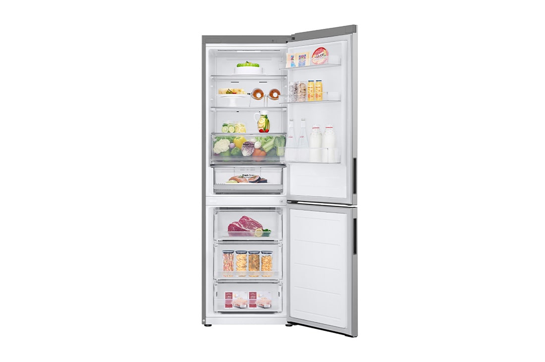 LG 377 л, Холодильник LG DoorCooling⁺ с нижней морозильной камерой, гигиенический фильтр, складная полка, 377 л, Холодильник LG DoorCooling⁺ с нижней морозильной камерой, Гигиенический фильтр, Складная полка, GC-B459ANMW, thumbnail 2