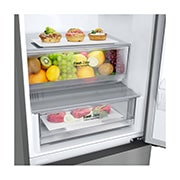 LG 377 л, Холодильник LG DoorCooling⁺ с нижней морозильной камерой, гигиенический фильтр, складная полка, 377 л, Холодильник LG DoorCooling⁺ с нижней морозильной камерой, Гигиенический фильтр, Складная полка, GC-B459ANMW, thumbnail 4