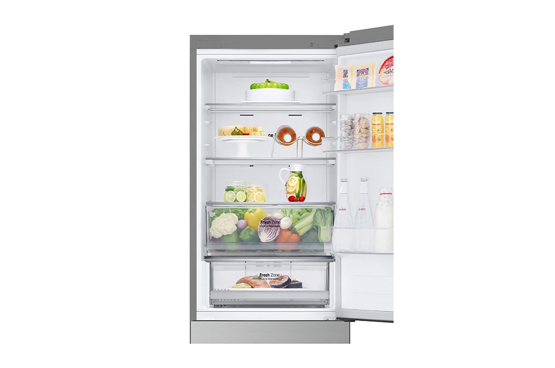 LG 377 л, Холодильник LG DoorCooling⁺ с нижней морозильной камерой, гигиенический фильтр, складная полка, 377 л, Холодильник LG DoorCooling⁺ с нижней морозильной камерой, Гигиенический фильтр, Складная полка, GC-B459ANMW, thumbnail 8