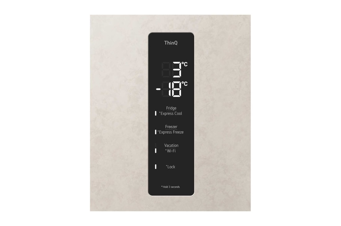 LG 377 л, Холодильник LG DoorCooling⁺ с нижней морозильной камерой, Гигиенический фильтр, Складная полка, Display, GC-B459AEMW, thumbnail 7