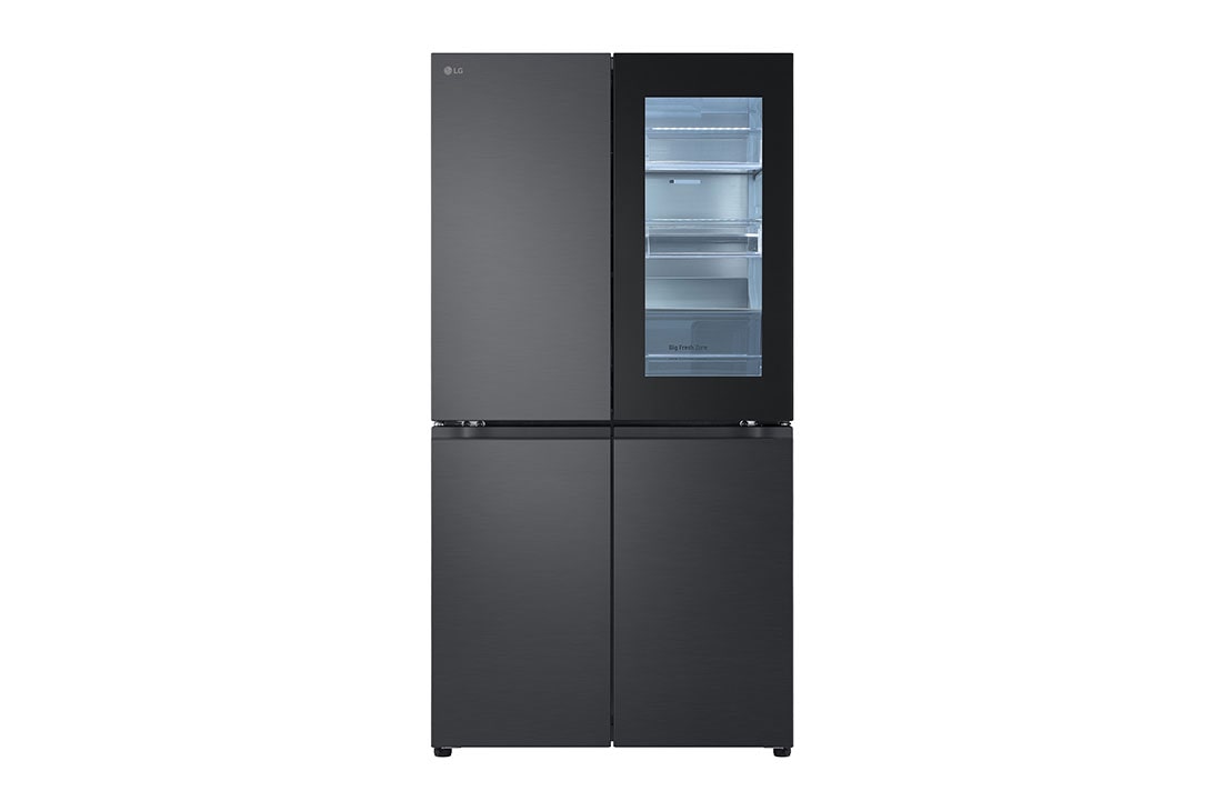 LG Холодильник LG GC-V24FFCHB | Многодверный | Объем 605л | | InstaView™ | Складная полка | Metal Fresh™ | Гигиенический фильтр HyieneFresh+, Вид спереди, GC-V24FFCHB
