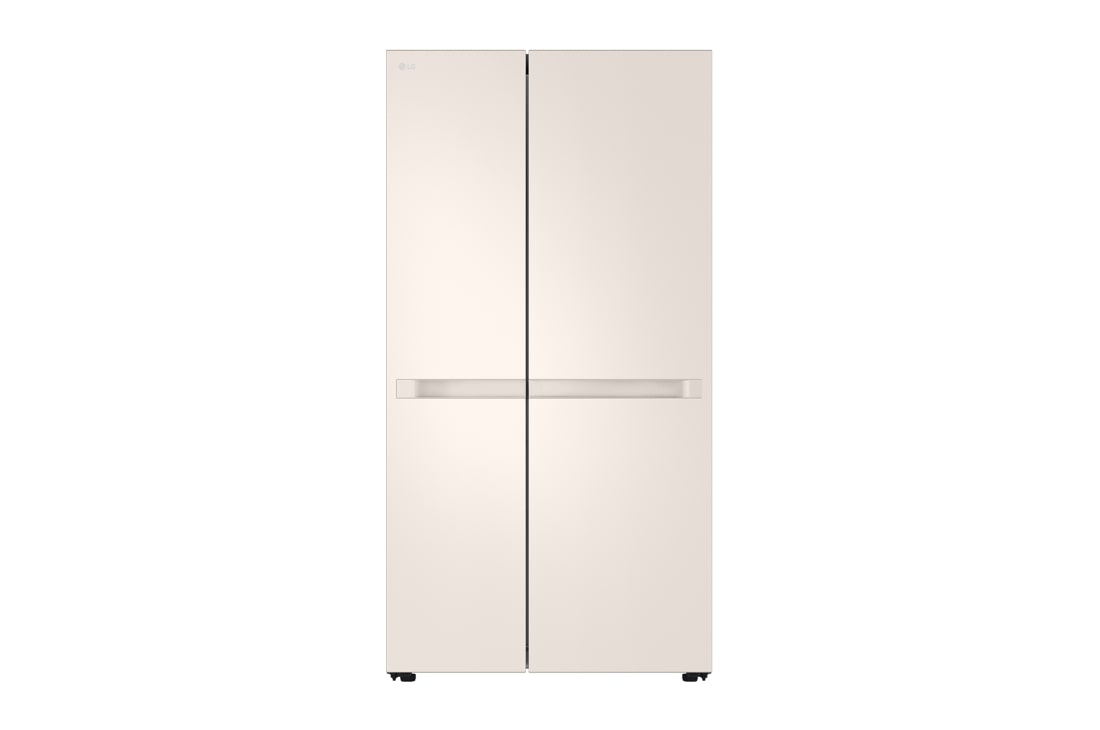 LG Холодильник LG GC-B257KEHW | Side by Side | Объем 658л | 913 × 1790 × 735 мм | Бежевый, Вид спереди (закрытый), GC-B257KEHW
