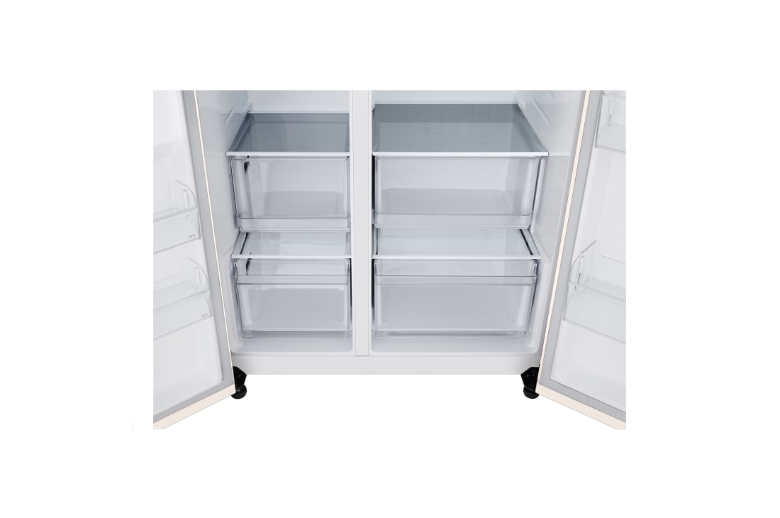 LG Холодильник LG GC-B257KEHW | Side by Side | Объем 658л | 913 × 1790 × 735 мм | Бежевый, Drawer, GC-B257KEHW, thumbnail 7
