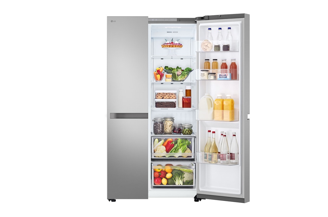 LG Холодильник LG GC-B257KMHW | Side by Side | Объем 658л | 913 × 1790 × 735 мм | Серебристый , Открытая правая дверца, GC-B257KMHW, thumbnail 10
