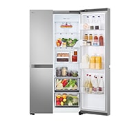 LG Холодильник LG GC-B257KMHW | Side by Side | Объем 658л | 913 × 1790 × 735 мм | Серебристый , Открытая правая дверца, GC-B257KMHW, thumbnail 10