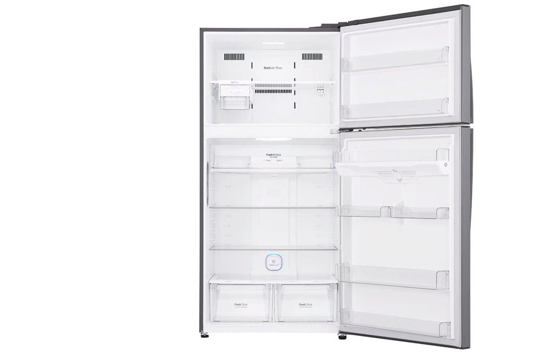 LG Холодильник LG GR-H802HMHL | 630л | DoorCоoling+ | Серебристый, open with foods, GR-H802HMHL, thumbnail 3