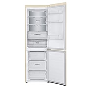 LG Холодильник LG GC-B459SESM | 374 л | DoorCooling⁺ | Складная полка | LG ThinQ | Metal Fresh | Бежевый, bottom freezer with food, GC-B459SESM, thumbnail 3