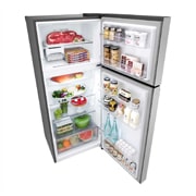 LG Холодильник GN-B392SMBB | 423л | DoorCooling+ | Гигиенический фильтр Hygiene Fresh | Умный инверторный компрессор |Серебристый, Морозильная камера (открытый ракурс с продуктами внутри), GN-B392SMBB, thumbnail 11