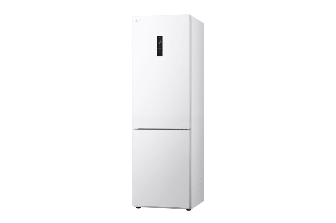 LG Холодильник GC-B459AQQW | Объем 377л | DoorCooling+ | Total No Frost | Белый | Складная полка, Холодильник GC-B459AQQW вид полуразворот влево, двери закрыты, GC-B459AQQW, thumbnail 14
