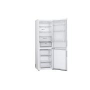 LG Холодильник GC-B459AQQW | Объем 377л | DoorCooling+ | Total No Frost | Белый | Складная полка, Холодильник GC-B459AQQW вид полуразворот вправо, пустые полки, двери открыты, GC-B459AQQW, thumbnail 6