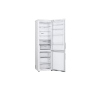 LG Холодильник GC-B509AQQW | Объем 422л | DoorCooling+ | Total No Frost | Белый | Складная полка, Холодильник GC-B509AQQW вид полуразворот вправо, пустые полки, двери открыты, GC-B509AQQW, thumbnail 6