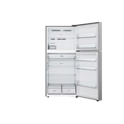 LG Холодильник LG GR-B922FMBM | 612л | DoorCоoling+ | Серебристый, Холодильник GR-B922FMBM вид спереди, двери открыты, пустые полки, GR-B922FMBM, thumbnail 2
