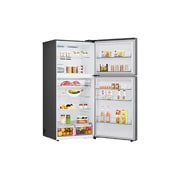 LG Холодильник LG GR-B922FMBM | 612л | DoorCоoling+ | Серебристый, Холодильник GR-B922FMBM полуразворот влево, двери открыты, заполненные полки , GR-B922FMBM, thumbnail 9