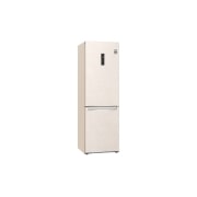 LG Холодильник LG GA-B459SEQM | Объем 374 л | Охлаждение двери DoorCooling+| Складная полка | Бежевый, Холодильник GA-B459SEQM полуразворот влево, двери закрыты, GA-B459SEQM, thumbnail 3