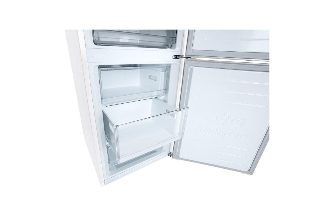 LG Холодильник LG GA-B509CQYL | Объем 419 л | Равномерное охлаждение двери | Белый, Холодильник GA-B509CQYL морозильная камера вид сбоку, GA-B509CQYL, thumbnail 14