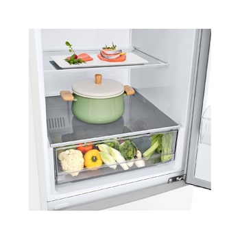 LG Холодильник LG GA-B509CQYL | Объем 419 л | Равномерное охлаждение двери | Белый, Холодильник GA-B509CQYL ящик для овощей, полный, GA-B509CQYL, thumbnail 12