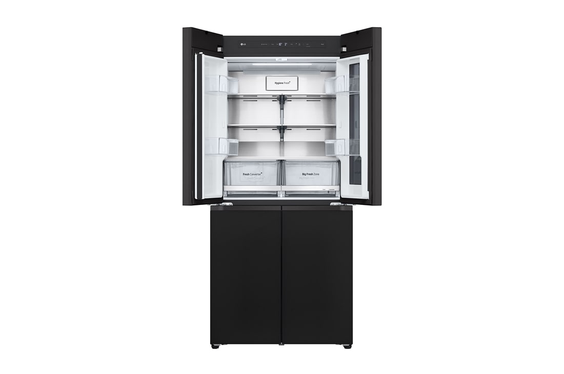 LG Холодильник LG GC-V22FHBBM | Многодверный | Объем 575 л | InstaView | Черный, freezer view without food, GC-V22FHBBM, thumbnail 7