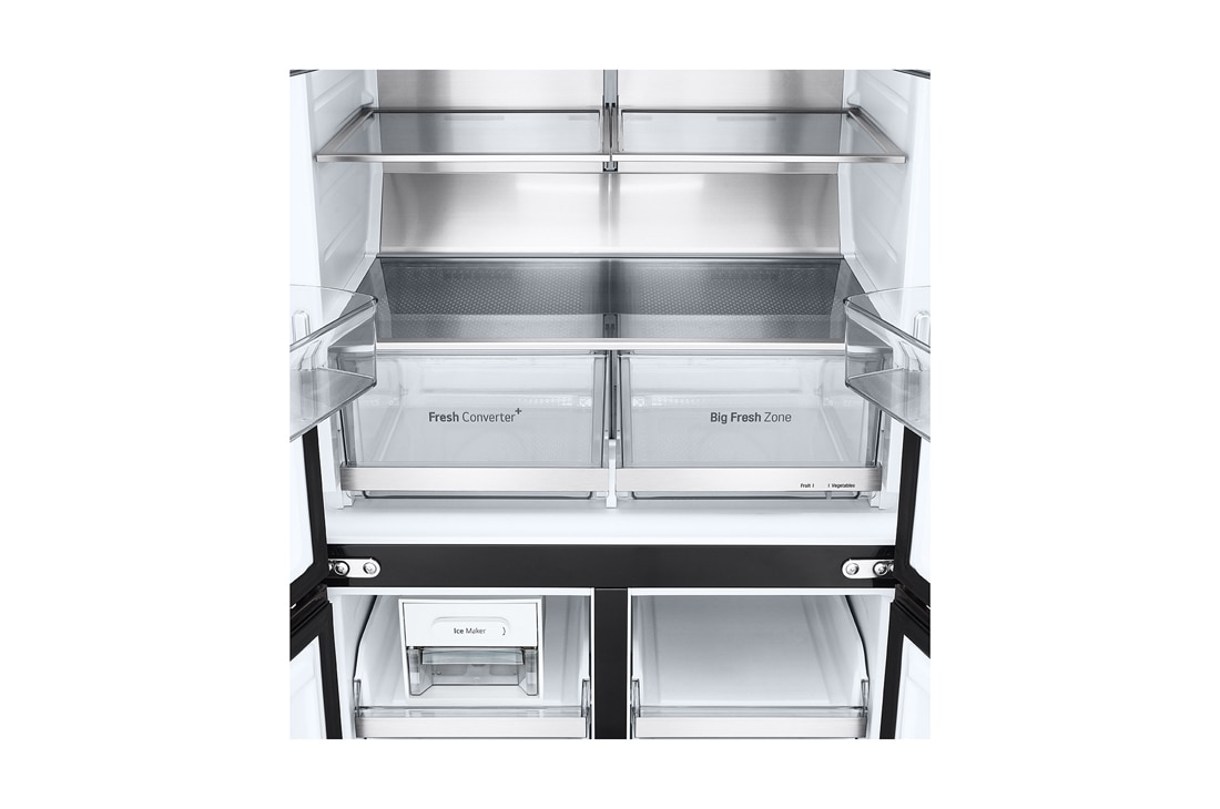LG Холодильник LG GC-V22FHBBM | Многодверный | Объем 575 л | InstaView | Черный, freezer view with food, GC-V22FHBBM, thumbnail 12