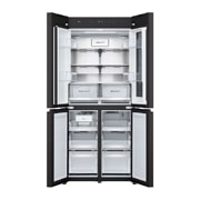 LG Холодильник LG GC-V22FHBBM | Многодверный | Объем 575 л | InstaView | Черный, front door open without food, GC-V22FHBBM, thumbnail 9