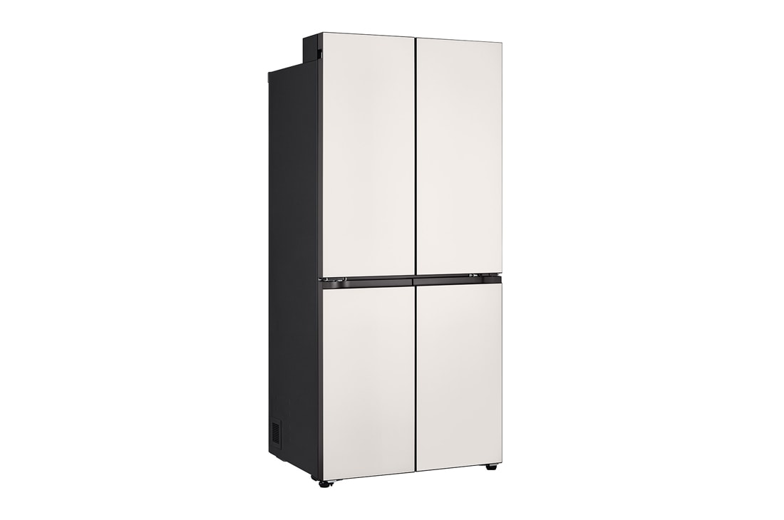 LG Холодильник LG GC-B22FHEGM | Многодверный | Объем 571 л | Закаленное стекло | Бежевый, front view with LED, GC-B22FHEGM, thumbnail 2