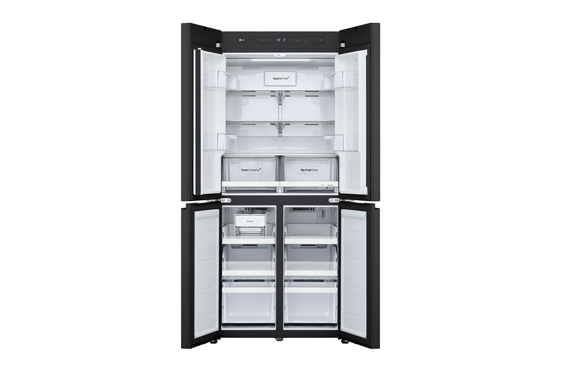 LG Холодильник LG GC-B22FHEGM | Многодверный | Объем 571 л | Закаленное стекло | Бежевый, freezer view with food, GC-B22FHEGM, thumbnail 8
