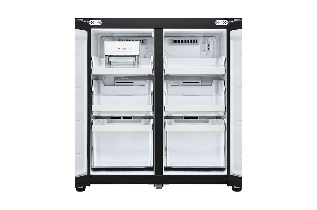 LG Холодильник LG GC-B22FHEGM | Многодверный | Объем 571 л | Закаленное стекло | Бежевый, freezer view with food, GC-B22FHEGM, thumbnail 12