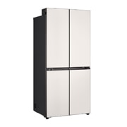 LG Холодильник LG GC-B22FHEGM | Многодверный | Объем 571 л | Закаленное стекло | Бежевый, front view with LED, GC-B22FHEGM, thumbnail 2