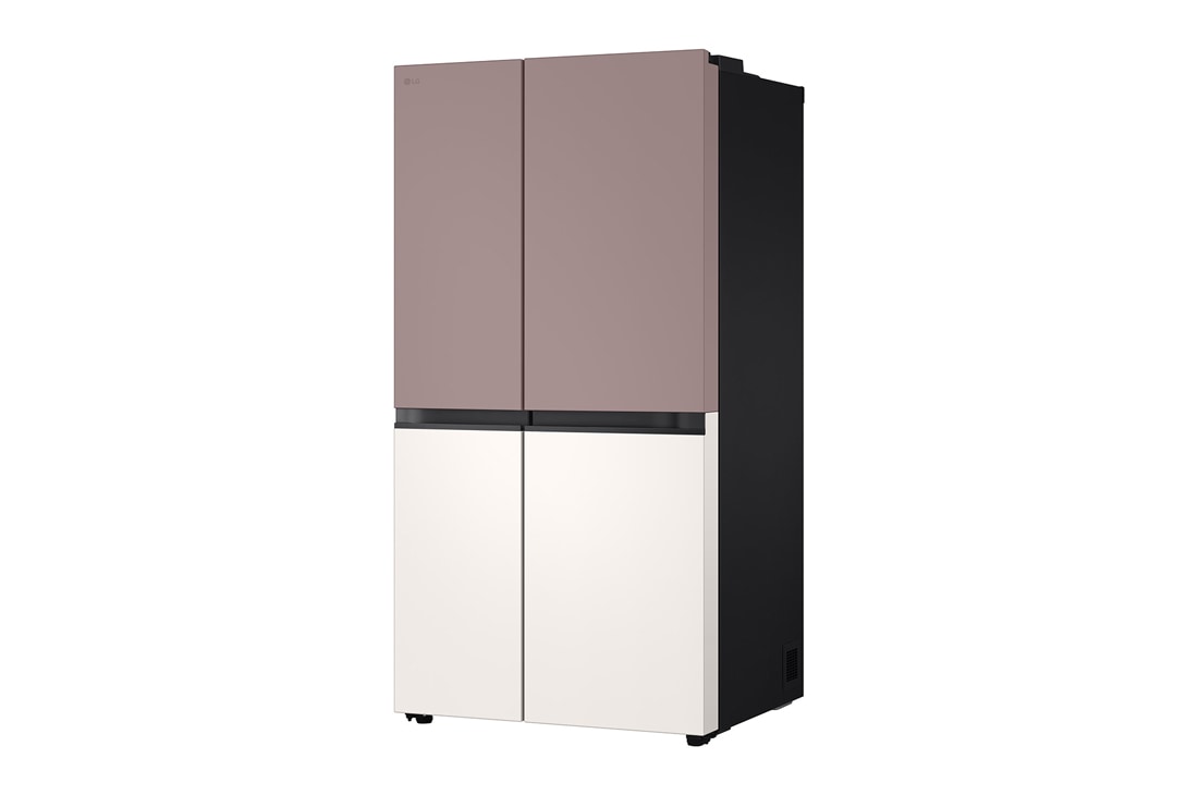 LG Холодильник LG GC-B277BPUM | C боковой морозильной камерой | Объем 703 л | Глиняно-розовый - бежевый, one door open without food, GC-B277BPUM, thumbnail 3