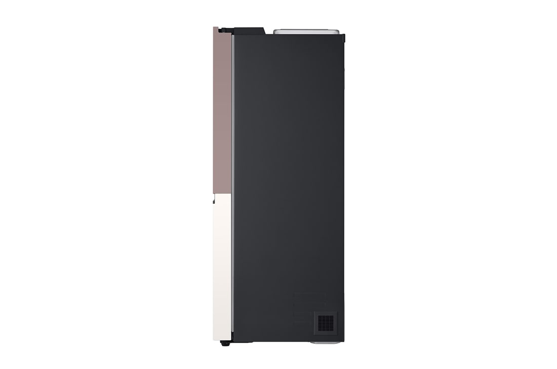 LG Холодильник LG GC-B277BPUM | C боковой морозильной камерой | Объем 703 л | Глиняно-розовый - бежевый, one door open with food, GC-B277BPUM, thumbnail 4