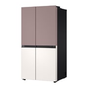 LG Холодильник LG GC-B277BPUM | C боковой морозильной камерой | Объем 703 л | Глиняно-розовый - бежевый, one door open without food, GC-B277BPUM, thumbnail 3