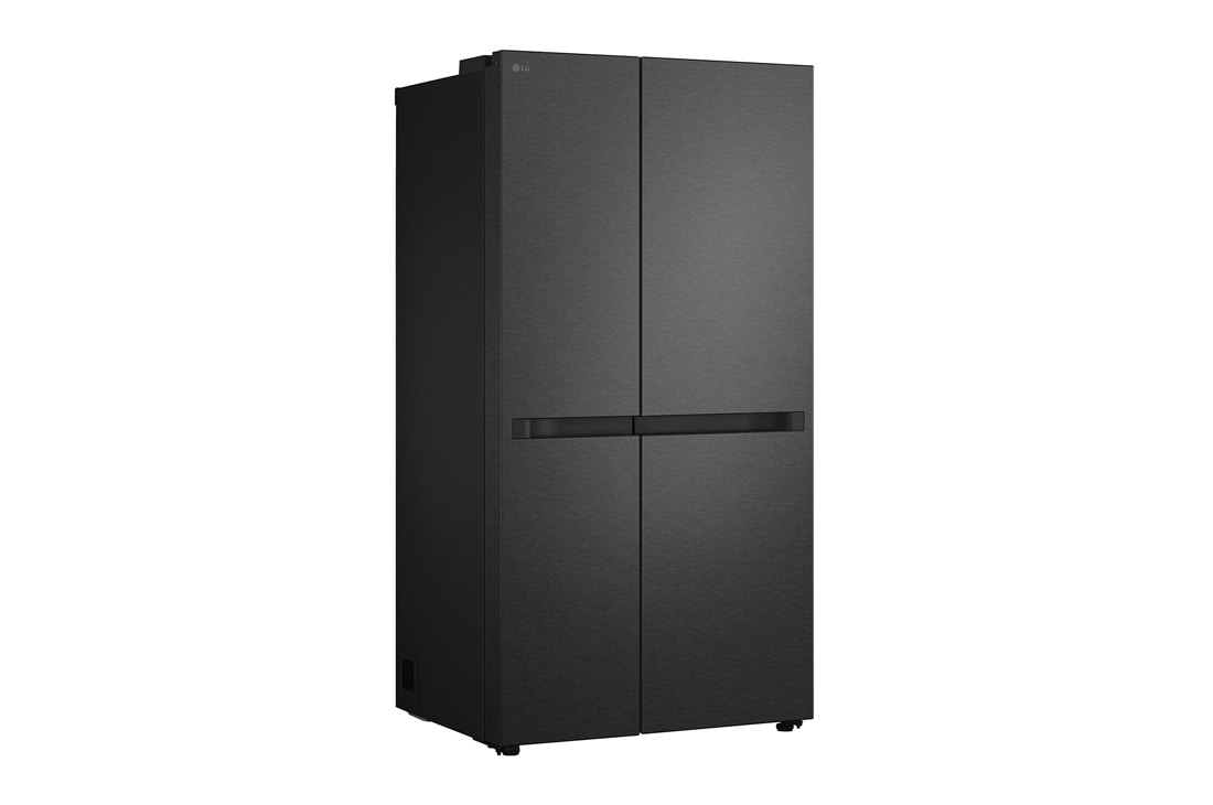 LG Холодильник LG GC-B257KBHW | C боковой морозильной камерой | Объем 703 л | Черный, front view with LED, GC-B257KBHW, thumbnail 2