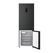 LG Холодильник LG GC-B640FTKM | C нижней морозильной камерой | Объем 513 л | Черный, Холодильник GC-B640FTKM вид спереди, нижняя дверь открыта, пустые ящики, GC-B640FTKM, thumbnail 8