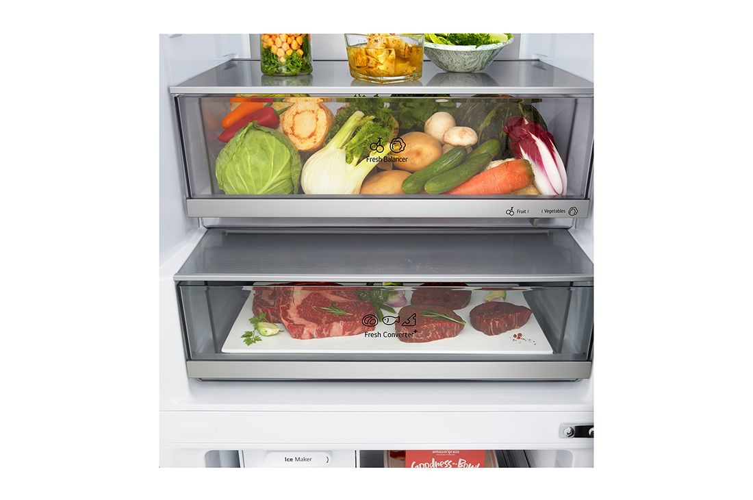 LG Холодильник LG GC-B640FEKM | C нижней морозильной камерой | Объем 513 л | Бежевый, Холодильник GC-B640FEKM дверные полки, пустые, GC-B640FEKM, thumbnail 17