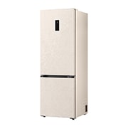LG Холодильник LG GC-B640FEKM | C нижней морозильной камерой | Объем 513 л | Бежевый, Холодильник GC-B640FEKM полуразворот влево, двери закрыты , GC-B640FEKM, thumbnail 3