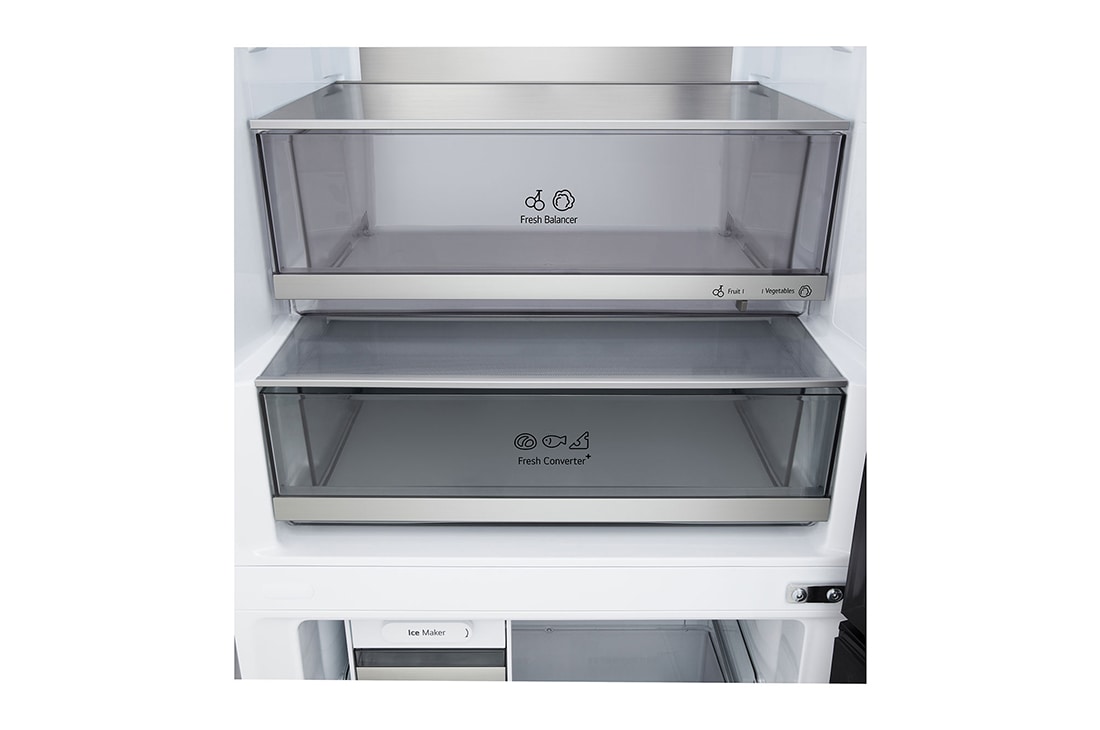 LG Холодильник LG GC-B640FMKM | C нижней морозильной камерой | Объем 513 л | Серебристый, Холодильник GC-B640FMKM ящики для овощей, пустые, GC-B640FMKM, thumbnail 16