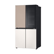 LG  Холодильник LG GC-V24FGGHB | Многодверный | Объем 721 л | Глиняно-коричневый - бежевый, Холодильник GC-V24FGGHB полуразворот влево, двери закрыты , GC-V24FGGHB, thumbnail 3