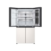LG  Холодильник LG GC-V24FGGHB | Многодверный | Объем 721 л | Глиняно-коричневый - бежевый, Холодильник GC-V24FGGHB верхние двери открыты, пустые полки, GC-V24FGGHB, thumbnail 6