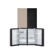 LG  Холодильник LG GC-V24FGGHB | Многодверный | Объем 721 л | Глиняно-коричневый - бежевый, Холодильник GC-V24FGGHB нижние двери открыты, пустые полки, GC-V24FGGHB, thumbnail 7