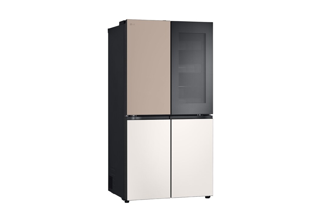 LG  Холодильник LG GC-V24FGGHB | Многодверный | Объем 721 л | Глиняно-коричневый - бежевый, Холодильник GC-V24FGGHB вид полуразворот вправо, двери закрыты , GC-V24FGGHB, thumbnail 2