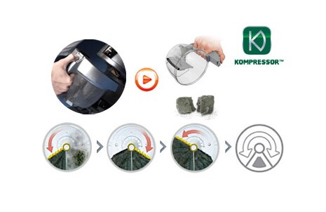 Система компрессии пыли для гигиеничной уборки