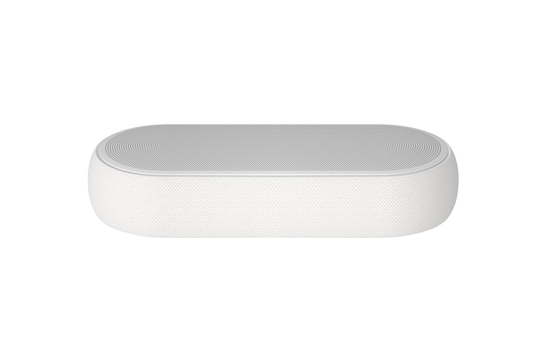 LG Саундбар LG QP5W, A TV, soundbar, and subwoofer placed in a plain living room, QP5W, thumbnail 3