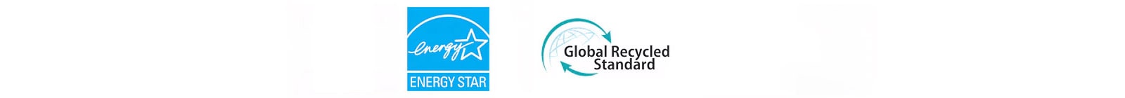 Логотипы ENERGY STAR, Global Recycled Standard.