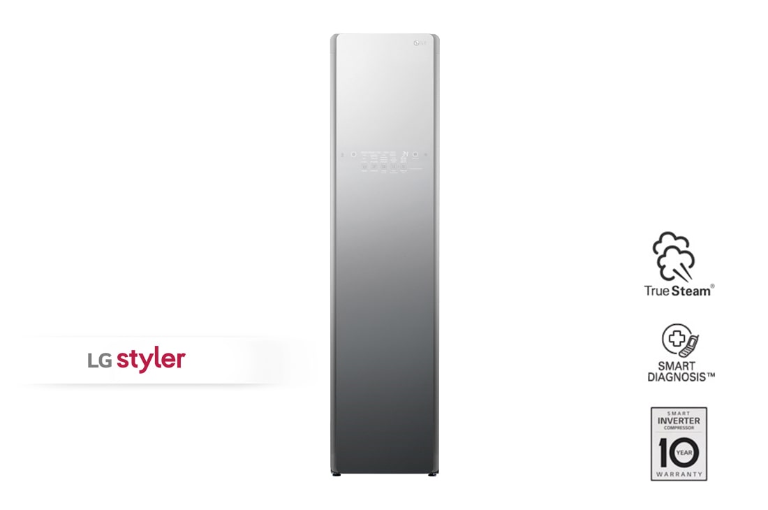 LG Система для ухода за одеждой<br>с помощью пара LG Styler S3MFC, 185 см,<br>3 вещи, пресс для брюк, зеркальный, S3MFC