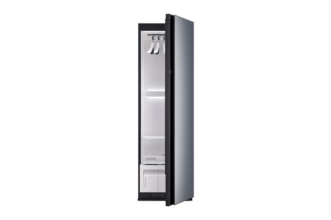LG Паровой шкаф LG Styler SC5GMR80H | 5 вещей | Ручной отпариватель, Паровой шкаф LG Styler SC5GMR80H с приоткрытой дверью, SC5GMR80H, thumbnail 4