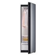 LG Паровой шкаф LG Styler SC5GMR80H | 5 вещей | Ручной отпариватель, Паровой шкаф LG Styler SC5GMR80H с приоткрытой дверью с женской одеждой внутри, SC5GMR80H, thumbnail 8